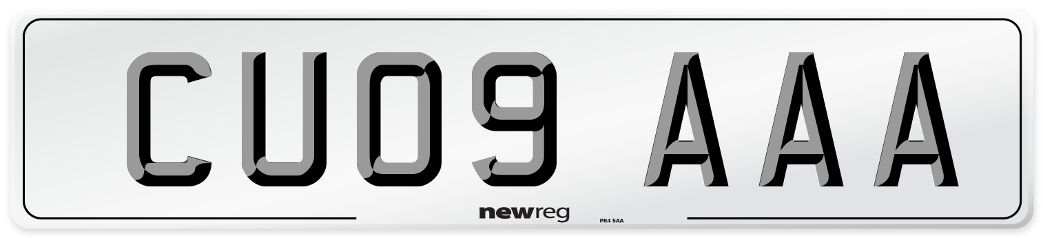 CU09 AAA Number Plate from New Reg
